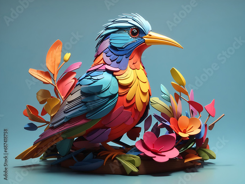 3D Bird Generated With AI