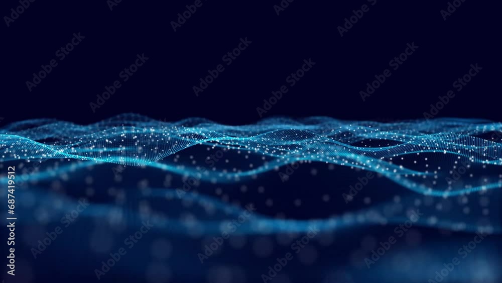  futuristic particle beam stream, digital data flow. Dynamic pattern 
