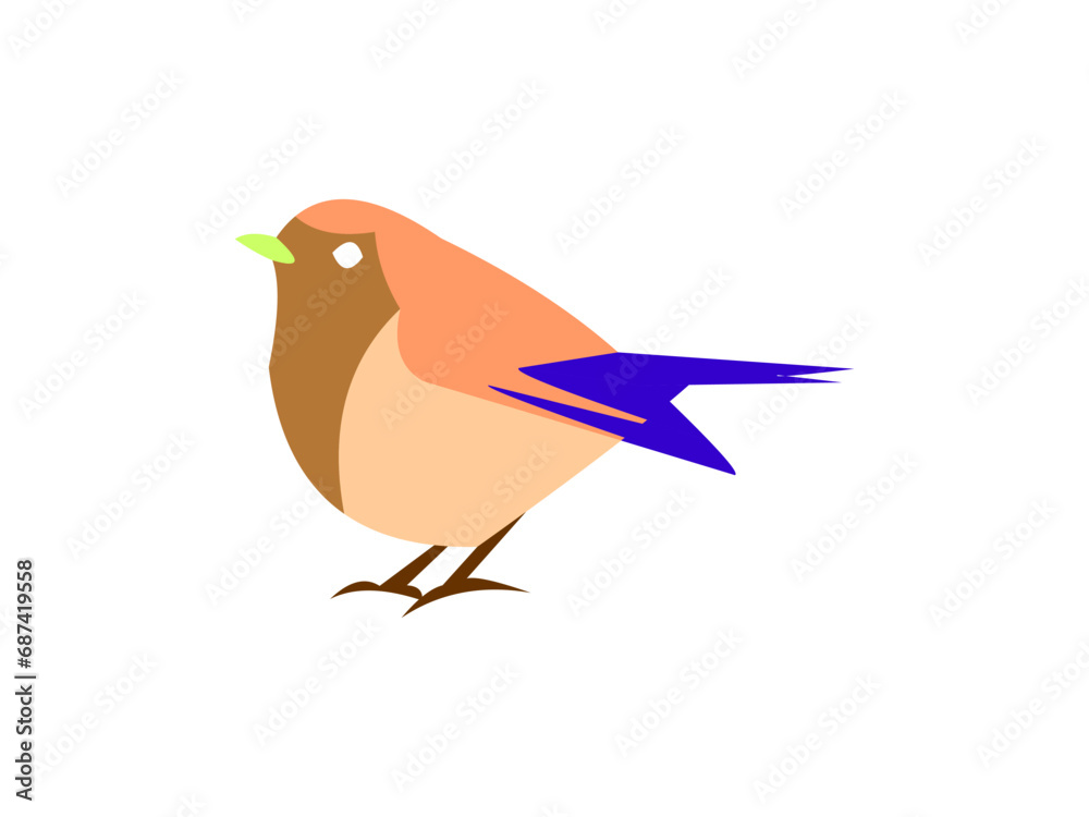 Robin bird logo icon template