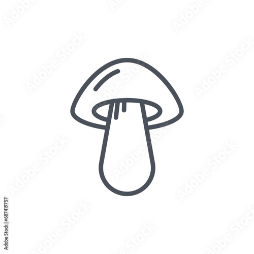Vector sign of the mushroom symbol isolated on a white background. icon color editable.