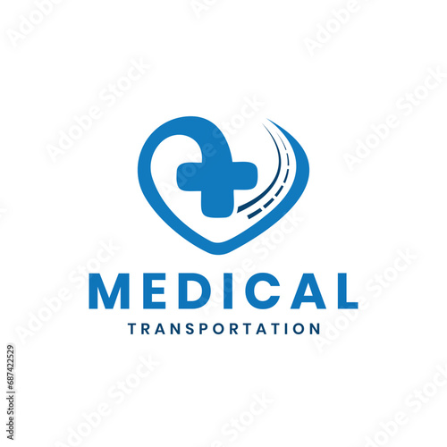 Medical transportation logo design modern and minimal concept for Medical and Healthcare company