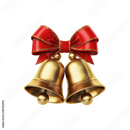 christmas bells isolated on transparent background,transparency 