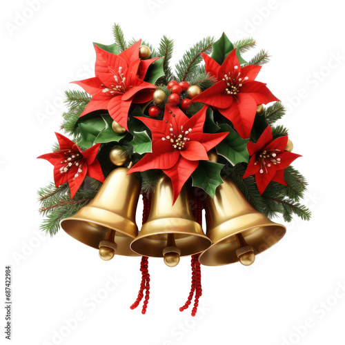 christmas bells isolated on transparent background,transparency 