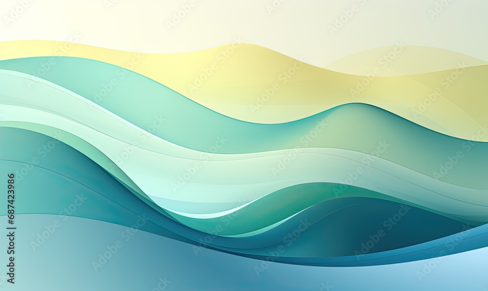 Green and white waves on a white background. A graphic resource. Green and white waves on a white background. A graphic resource.