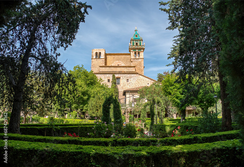 Royal Carthusian Monastery (Real Cartuja) in Valldemossa, a traditional village in the Tramuntana mountain - Mallorca, Balearic Islands, Spain