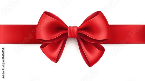 red bow isolated on white background