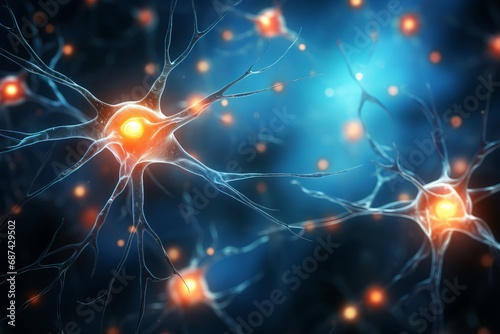 Neurons Firing in Vivid Color