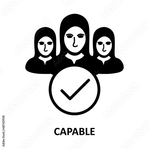 Capable icon. capable icon for web design flat trendy style illustration on white background..eps