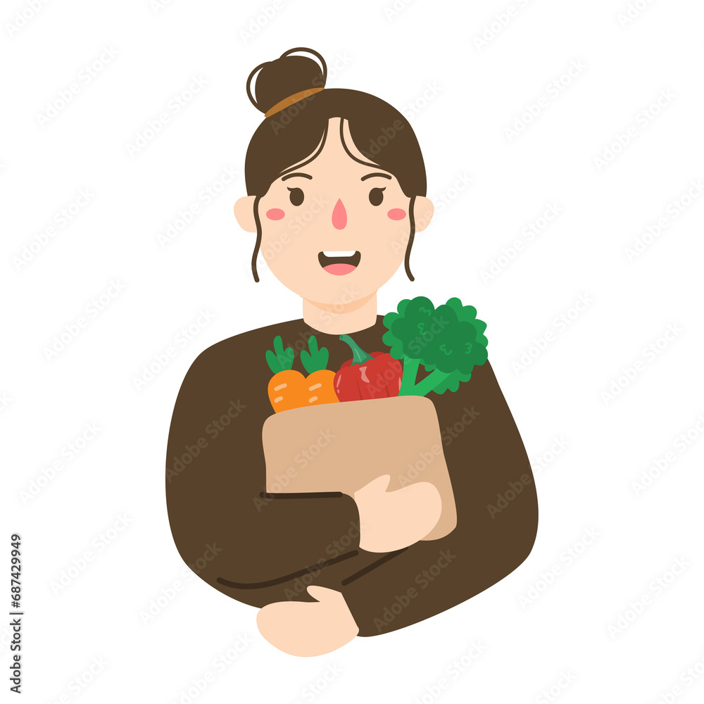 hold grocery shopping paper bags illustration hold grocery shopping paper bags illustration