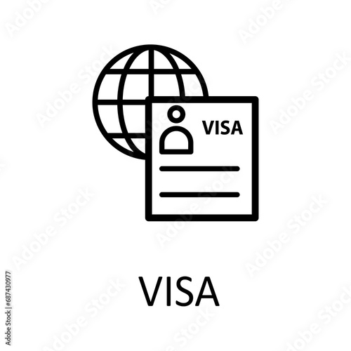 Visa icon. Creative element design, Visa icon for web design, flat trendy style illustration..eps