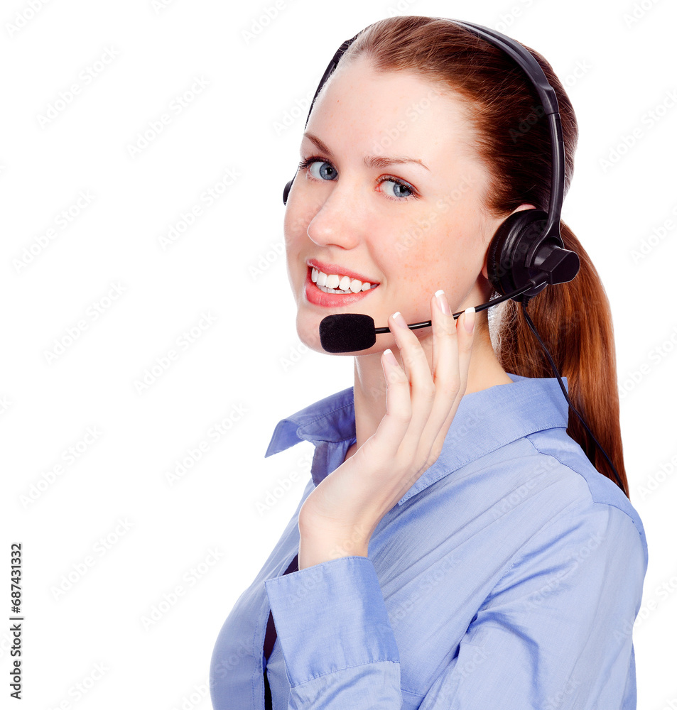 call center operator with headset, isolated call center operator with headset, isolated