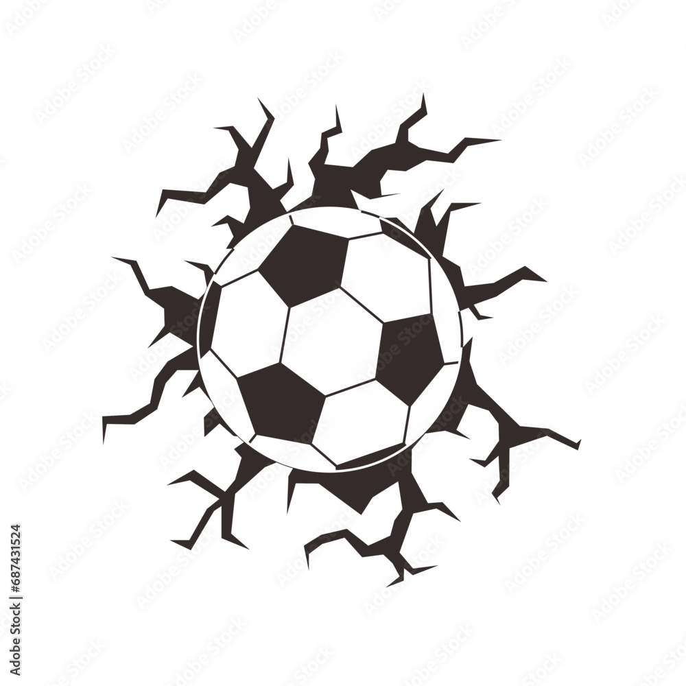 Fototapeta premium ball hole and crack clip art