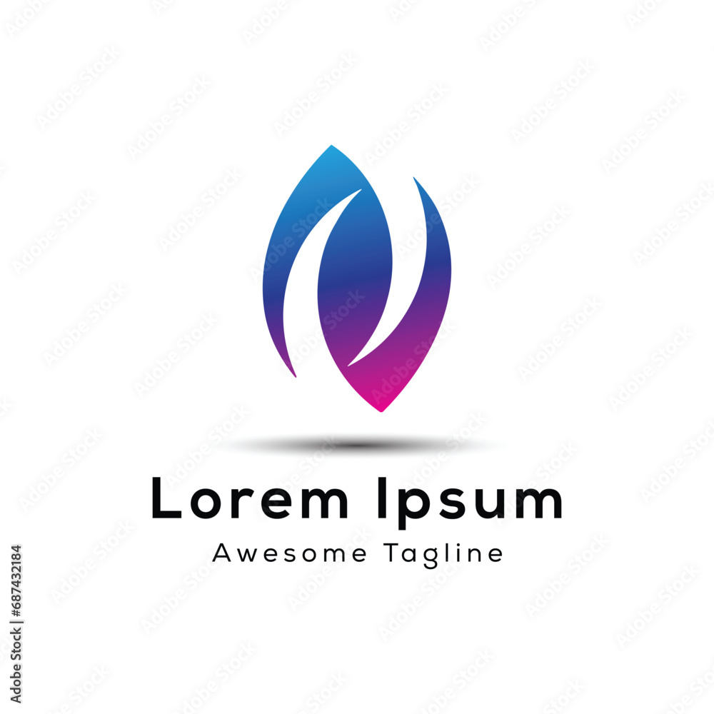 Fototapeta premium letter n creative logo design icon