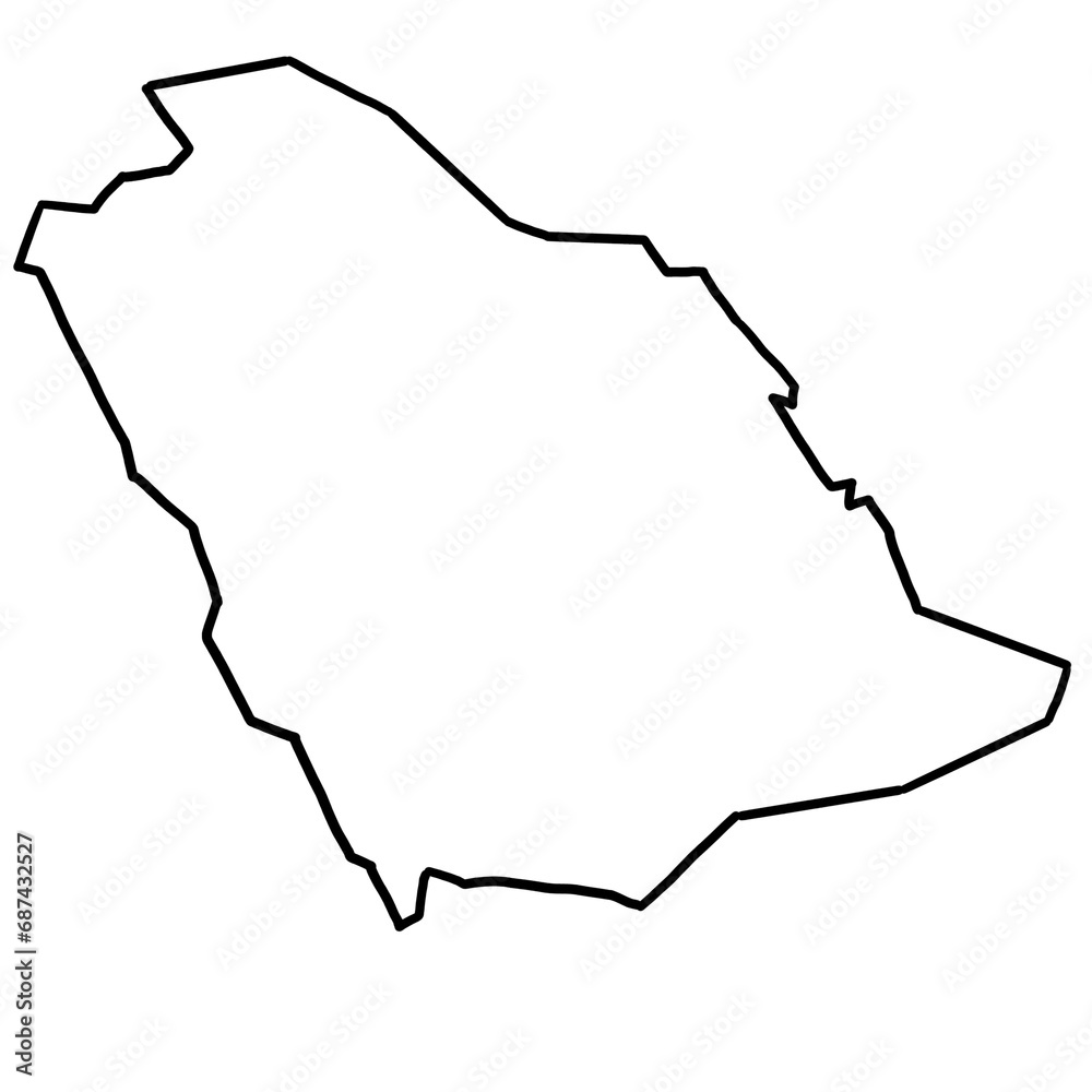 Saudi Arabia map outline Saudi Arabia map outline