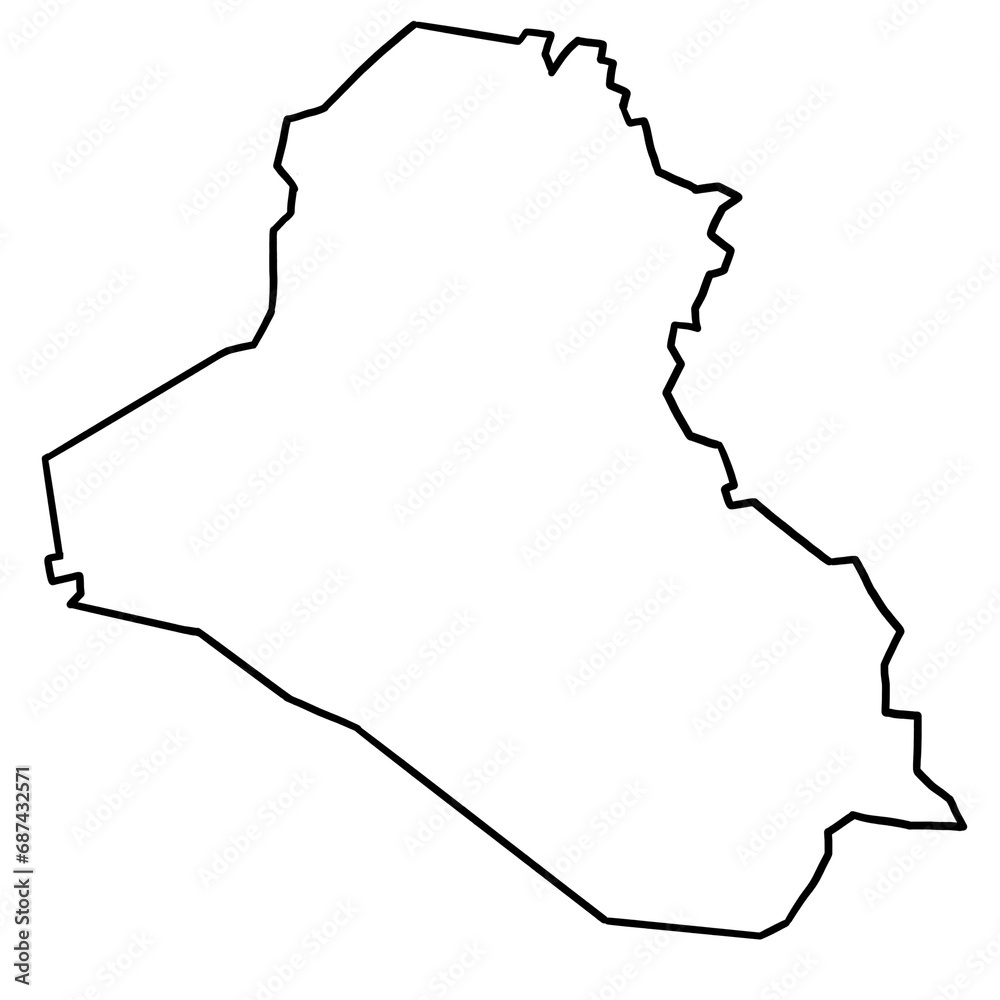 Iraq map outline Iraq map outline