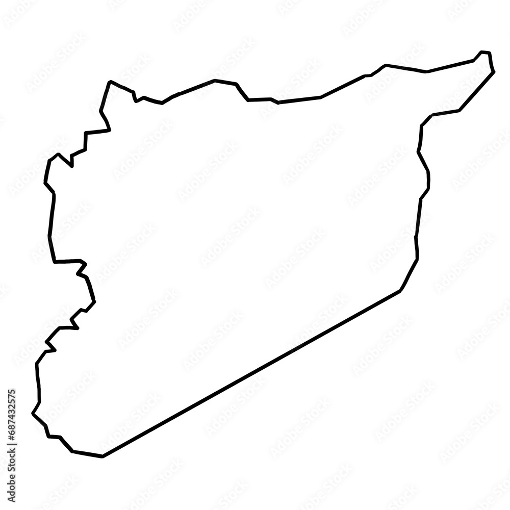 Syria map outline Syria map outline