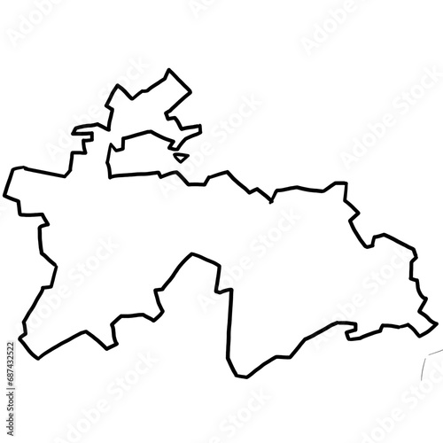 Tajilistan map outline