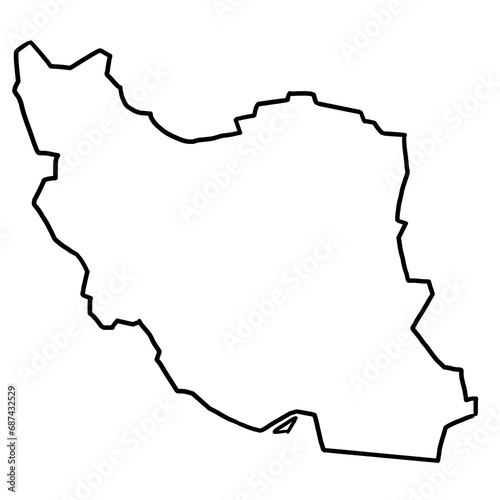 Iran map outline