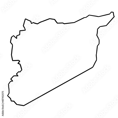 Syria map outline
