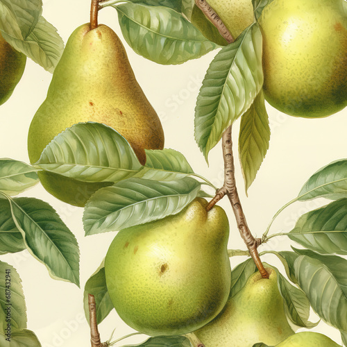 Pear fruit repeat pattern