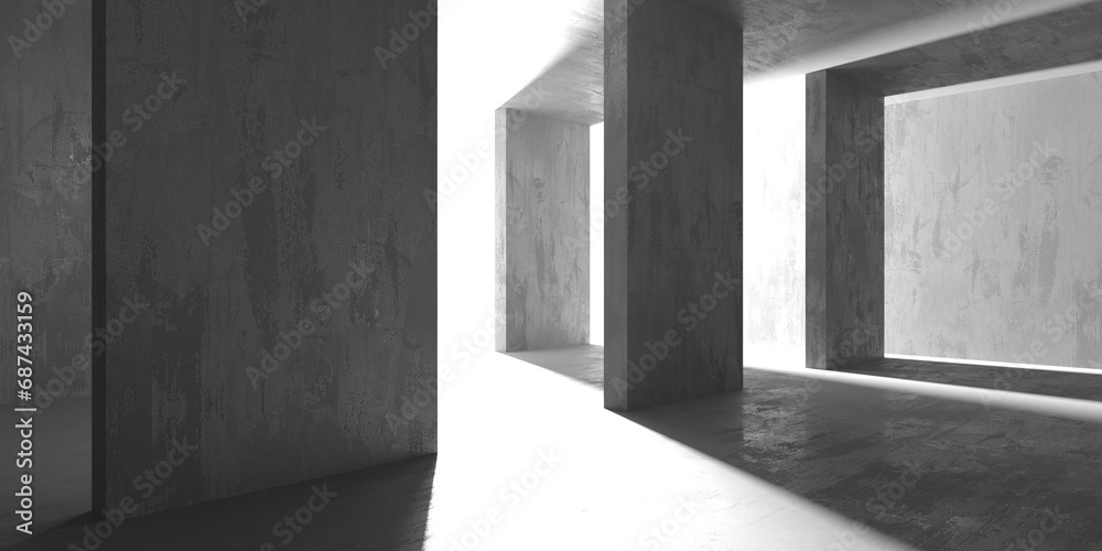 Abstract architecture interior background. Modern concrete room Abstract architecture interior background. Modern concrete room