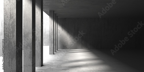 Abstract architecture interior background. Modern concrete room