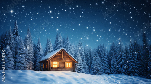  night winter cozy landscape © Nate