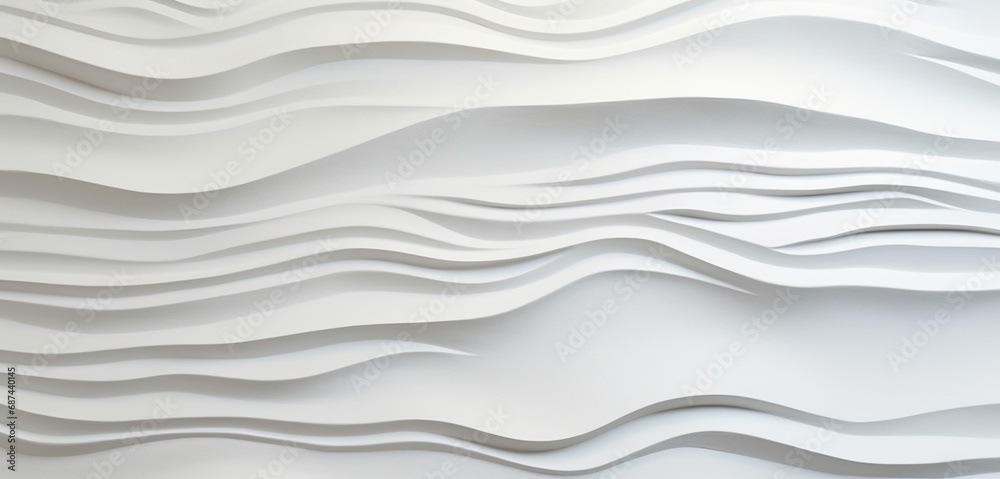 Fototapeta premium A breathtaking HD image of textured epoxy layers creating a 3D illusion on a pristine white wall.