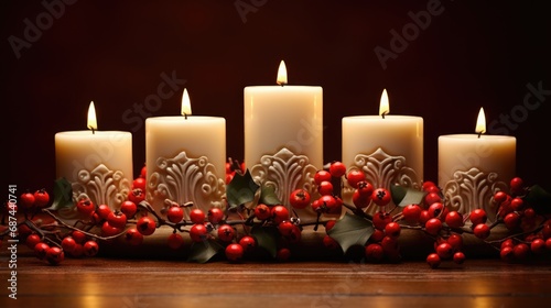 christmas candle xmas candles decoration, ai