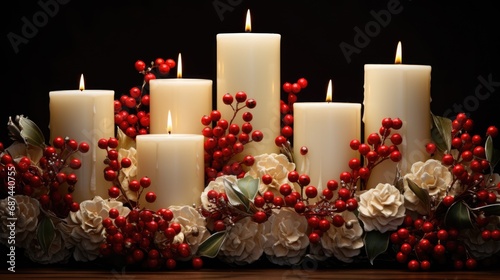 christmas candle xmas candles decoration, ai