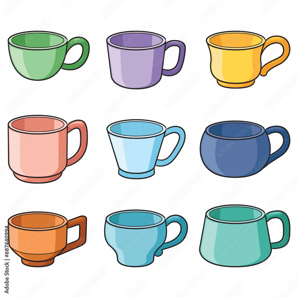 Various cartoon cup sets Various cartoon cup sets