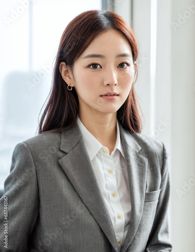 Portrait of an Asian 20s female office worker at work. 