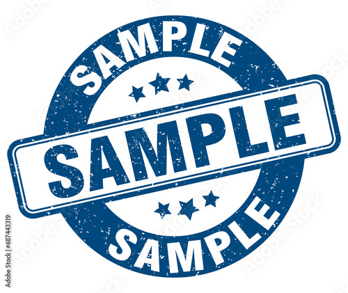 sample stamp. sample label. round grunge sign