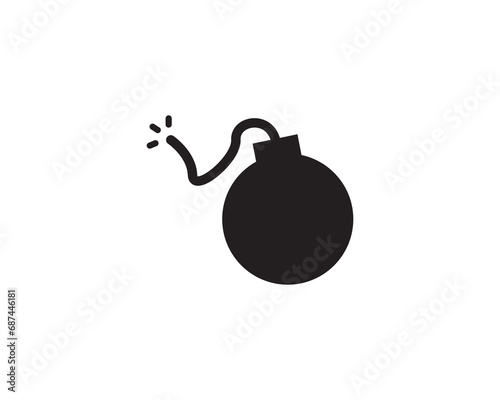 Bomb fire icon vector design isolated illustration