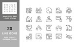 coworking 64px and 256px editable vector set