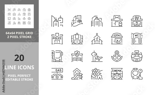 city services 64px and 256px editable vector set 2/2