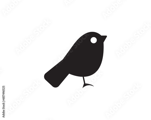 Bird wildlife icon vector symbol design illustration