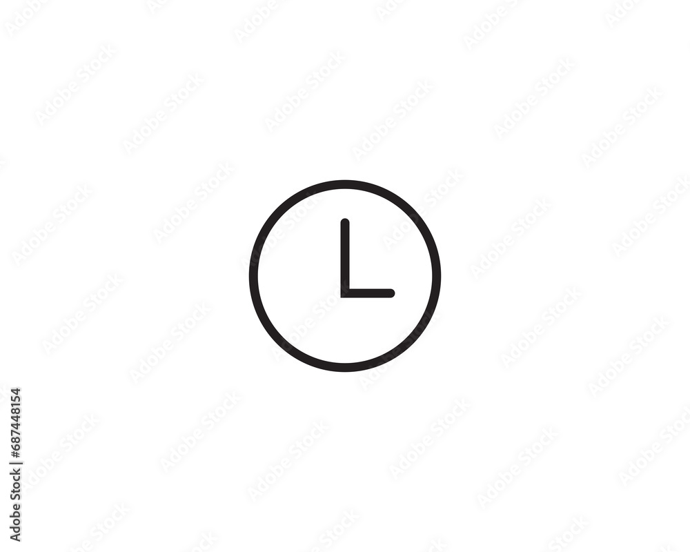 Clock watch icon vector symbol design illustration. Clock watch icon vector symbol design illustration.