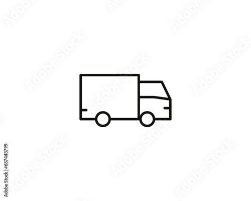 Delivery truck icon vector symbol design illustration.