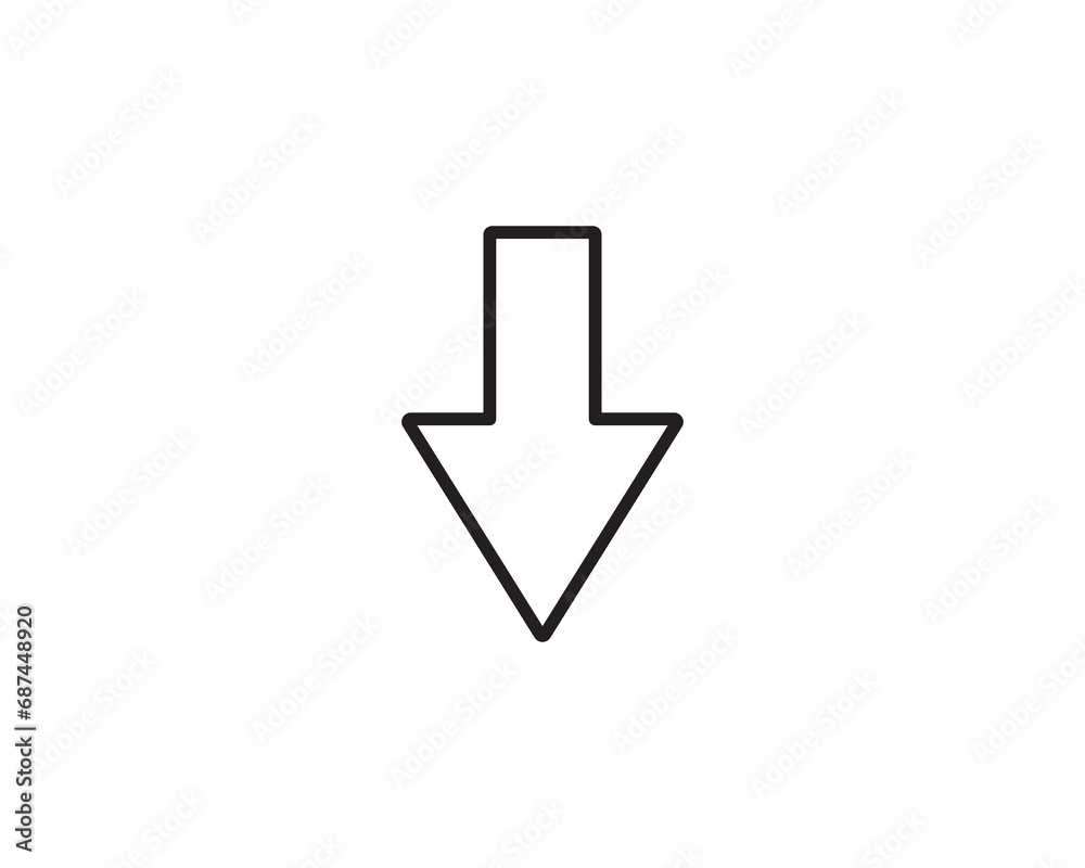 Down arrow icon vector symbol design illustration Down arrow icon vector symbol design illustration