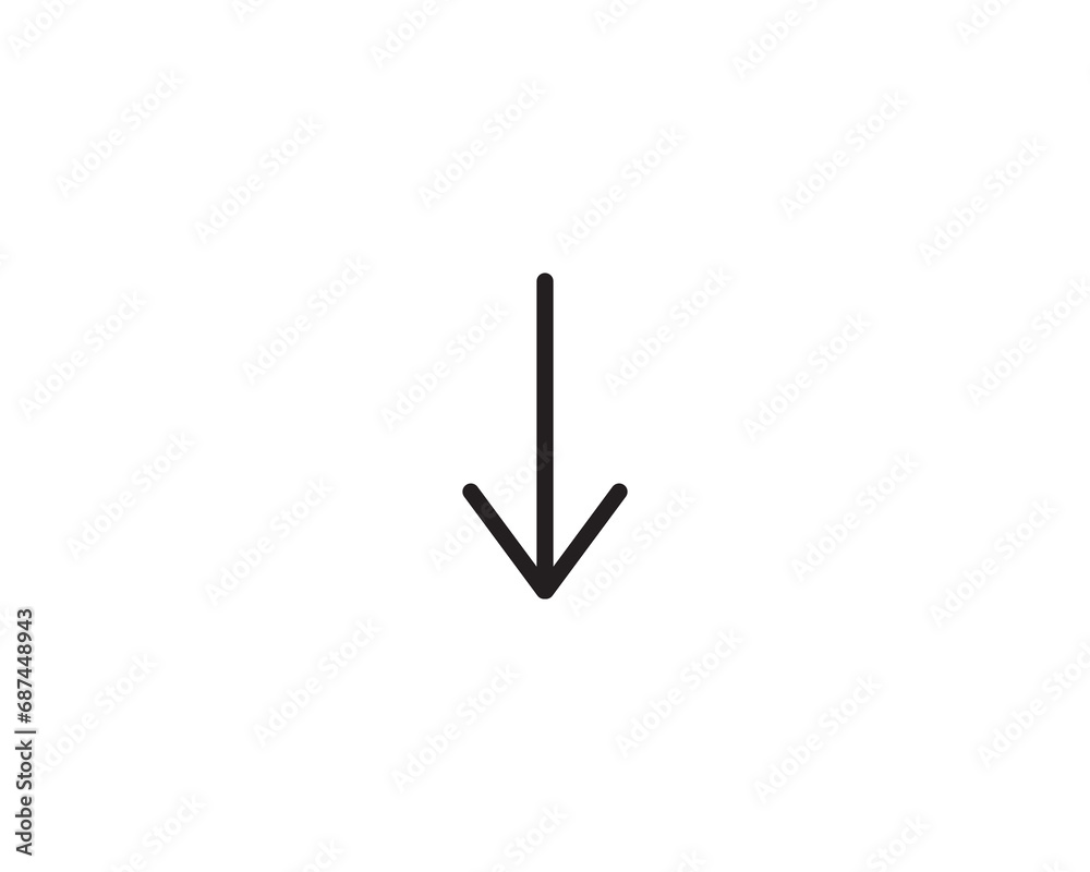 Down arrow icon vector symbol design illustration Down arrow icon vector symbol design illustration