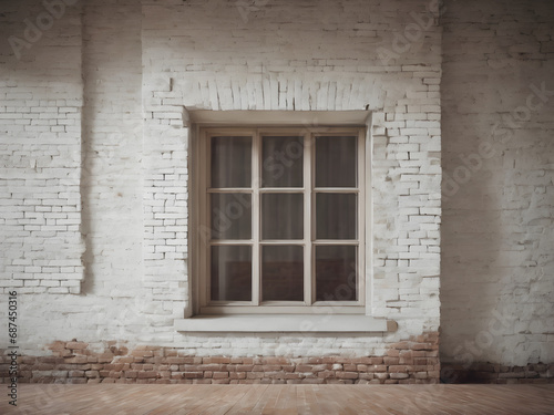 Wall with vintage old window background