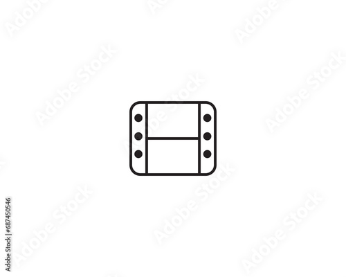 Film clip icon vector symbol design illustration