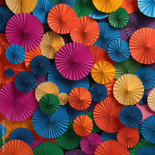 seamless pattern with colorful umbrellas