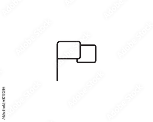 Flag icon vector symbol design illustration