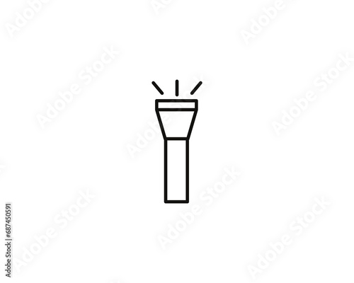 Flashlight icon vector symbol design illustration
