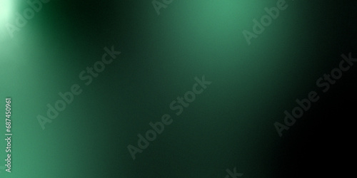 Ombre gradient. Royal Green atoll color. Noise grain rough grungy. Matte shimmer metallic. Black dark, light jade petrol Royal green . Pastel green gradient foil shimmer background	 photo