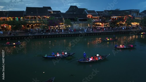 June 17, 2023: panoramic view of Hoi An ancient town, Quang Nam province, Vietnam photo