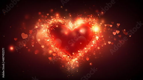 fireworks in the shape of a heart  ideal for Valentine s Day or wedding-related promotions Generative AI