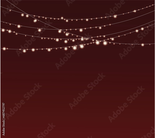 Christmas lights isolated on gradient background glitter light background christmas luxury banner. festival light background. 